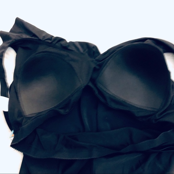 KONA SOL RUFFLE SWIMSUIT.SIZE 20W.COLOR BLACK - Picture 5 of 6